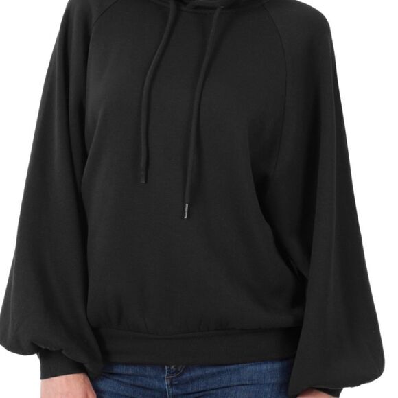 NWT RAGLAN SLEEVE SOFT STRETCH SWEATSHIRT black - Picture 4 of 4